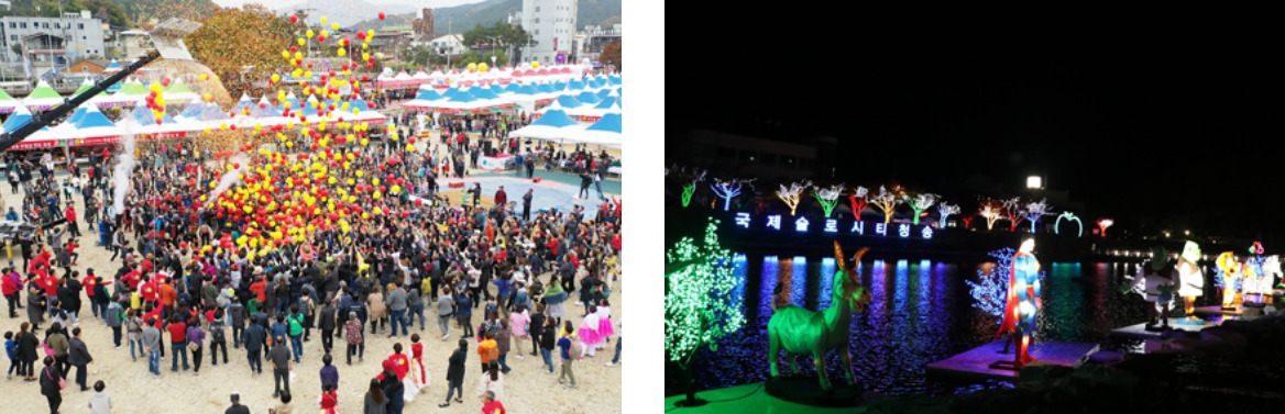 청송사과축제 불꽃놀이